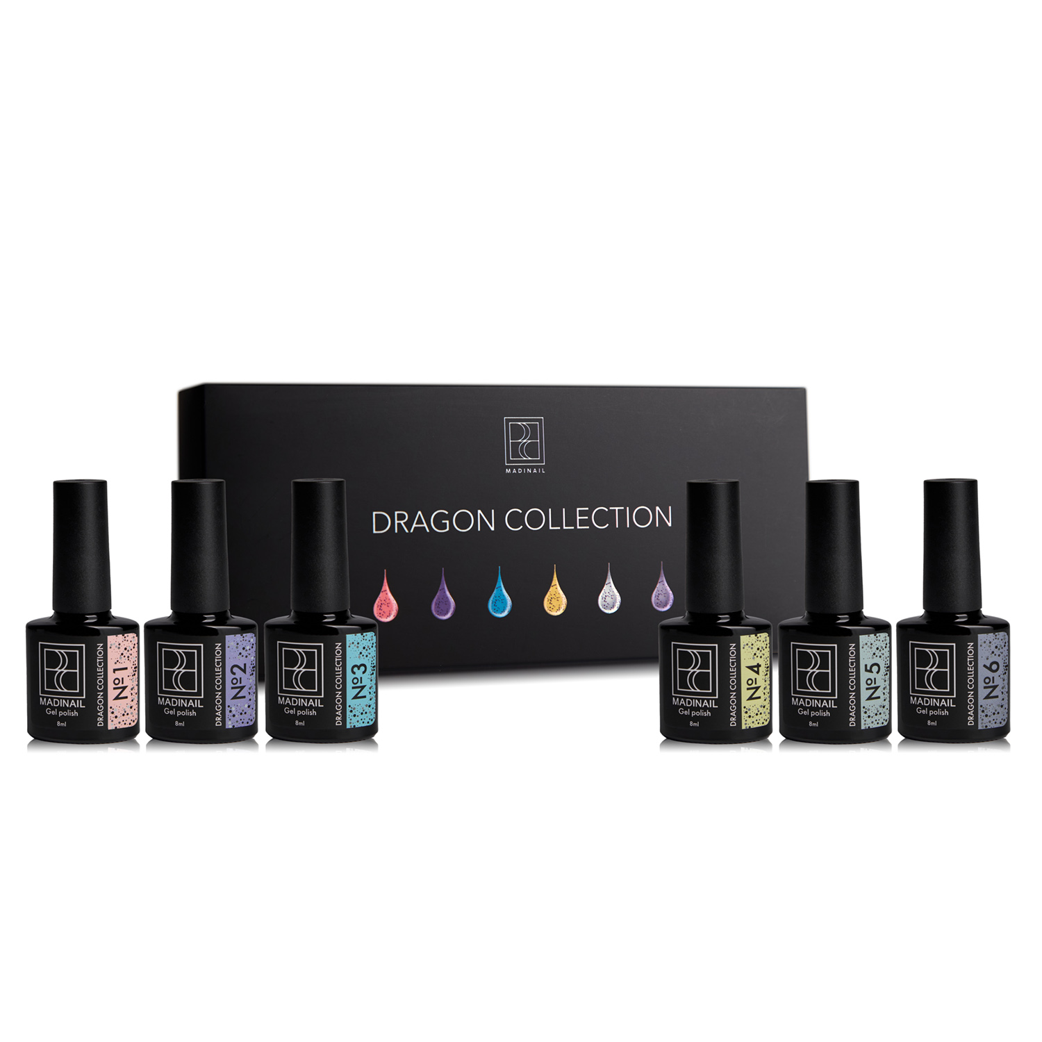 картинка Набор гель-лаков Dragon Collection (6 шт.) от магазина MADINAIL 