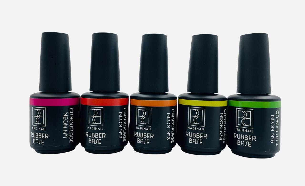 картинка Набор камуфлирующих баз Neon Base (5шт*12мл) от магазина MADINAIL 