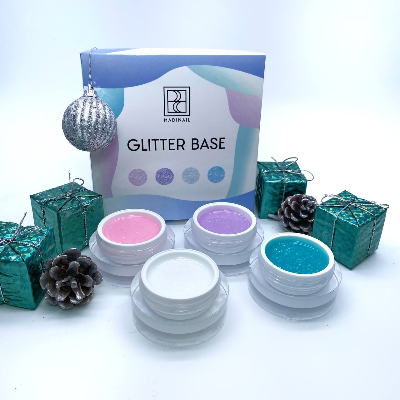 картинка Набор Glitter Base (4 шт*15 мл) от магазина MADINAIL 