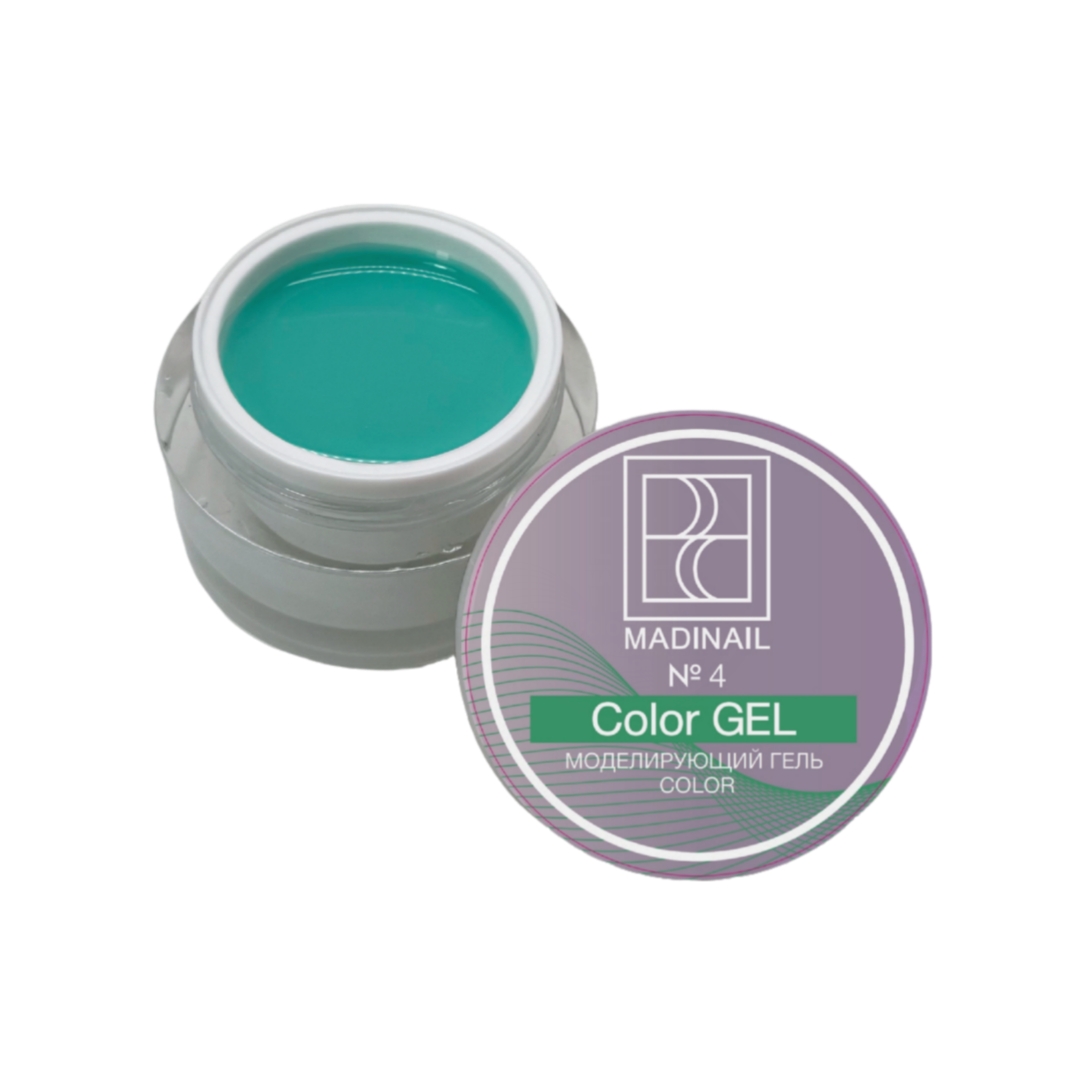 картинка Моделирующий гель COLOR №4, зелёный, 50 гр от магазина MADINAIL 