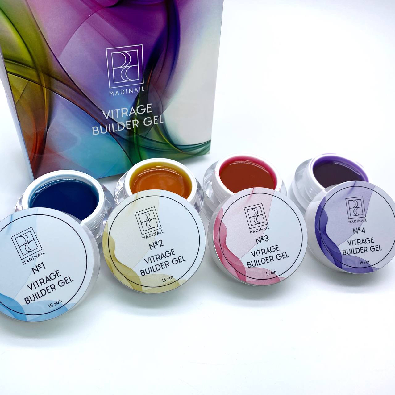 картинка Набор Vitrage builder gel (4 шт*15 мл) от магазина MADINAIL 