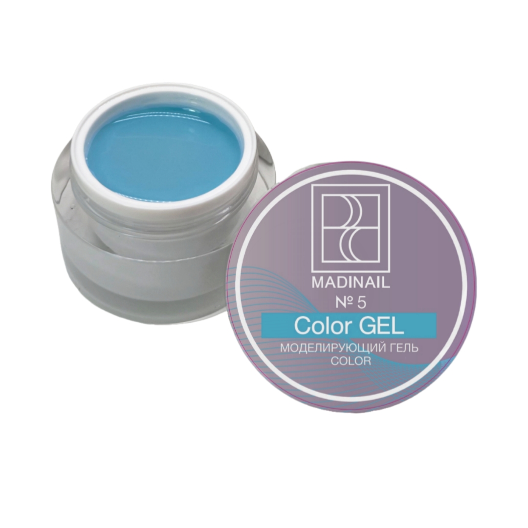 картинка Моделирующий гель COLOR №5, голубой, 15 гр от магазина MADINAIL 